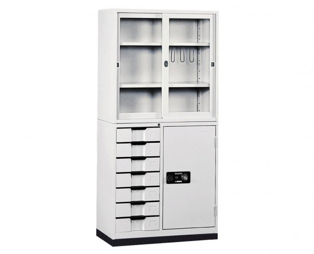 3*6邊七屜公文櫃(玻璃直框)