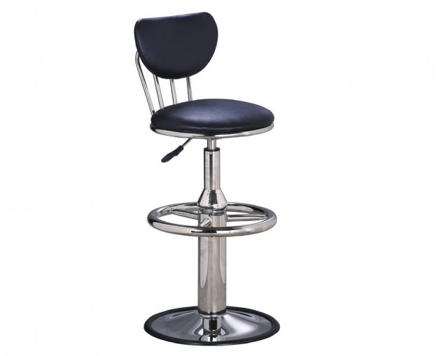 欣圓電金圓盤吧椅(黑色/高)