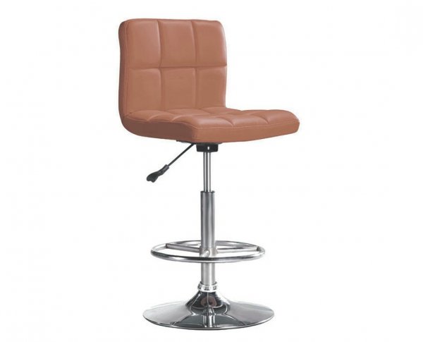 方格褐色皮吧檯椅(3013)